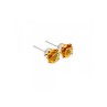 925 Sterling Silver Citrine Stud Earrings