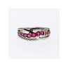 925 Sterling Silver Pink Spinel Ring Size 7.25