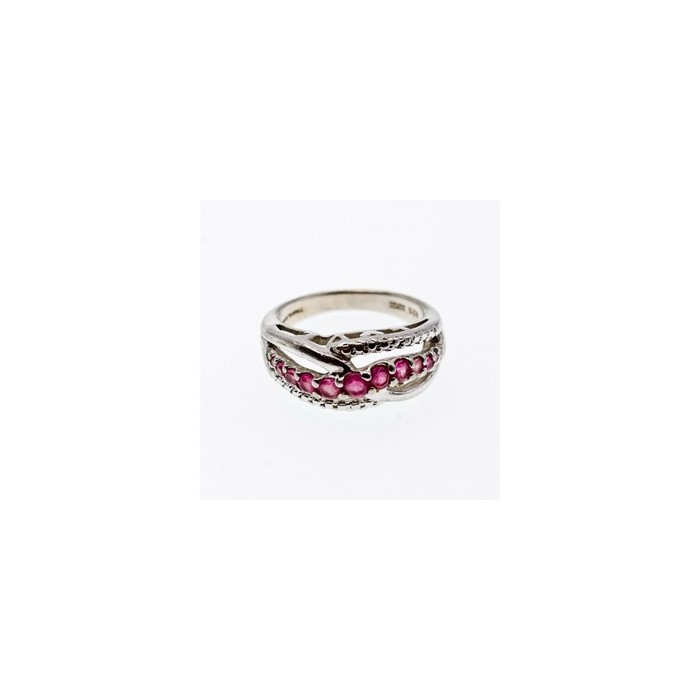 925 Sterling Silver Pink Spinel Ring Size 7.25