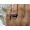 925 Sterling Silver Pink Spinel Ring Size 7.25
