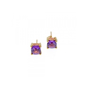 10K YELLOW GOLD AMETHYST EARRINGS
