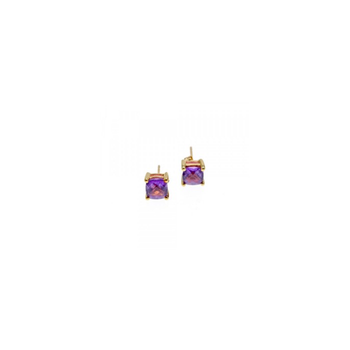 10K YELLOW GOLD AMETHYST EARRINGS