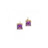 10K YELLOW GOLD AMETHYST EARRINGS
