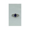 925 Sterling Silver Blue & White Sapphire 