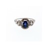 925 Sterling Silver Blue & White Sapphire 