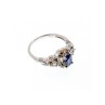 925 Sterling Silver Blue & White Sapphire 