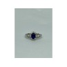 925 Sterling Silver Blue & White Sapphire 
