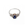 925 Sterling Silver Blue & White Sapphire 