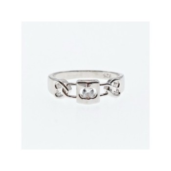 925 Sterling Silver CZ Ring Size 8