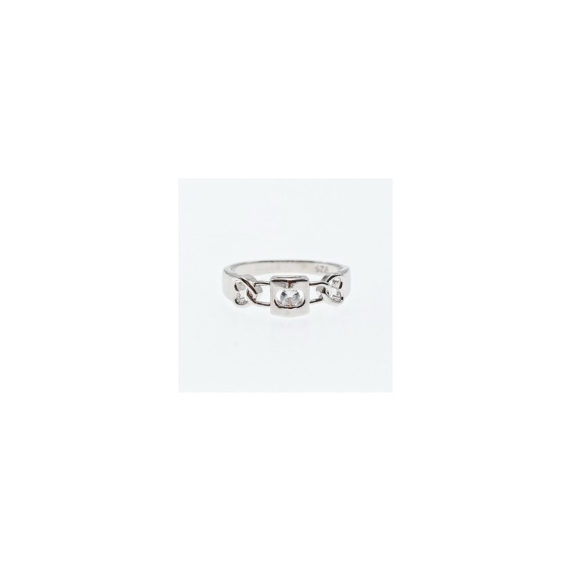 925 Sterling Silver CZ Ring Size 8