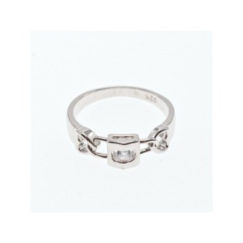 925 Sterling Silver CZ Ring Size 8