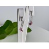 925 Sterling Silver Pink CZ Earrings