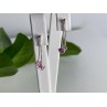 925 Sterling Silver Pink CZ Earrings