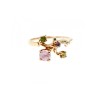 14K YELLOW GOLD  MORGANITE, IOLITE, PERIDOT & CITRINE RING SIZE 11