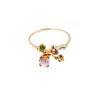 14K YELLOW GOLD  MORGANITE, IOLITE, PERIDOT & CITRINE RING SIZE 11