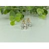 925 STERLING SILVER GOLD PLATED WHITE TOURMALINE (ACHROITE) EARRINGS