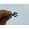 10K YELLOW GOLD TOPAZ & DIAMONDS RING SIZE 6.5