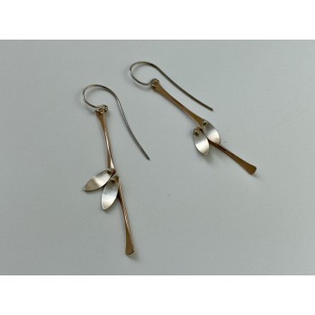 925 Sterling Silver Copper Plated Original Disign Earrings Usa