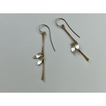 925 Sterling Silver Copper Plated Original Disign Earrings Usa