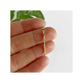14K YELLOW GOLD CROSS PENDANT