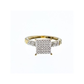 10K YELLOW GOLD DIAMONDS RING SIZE 7