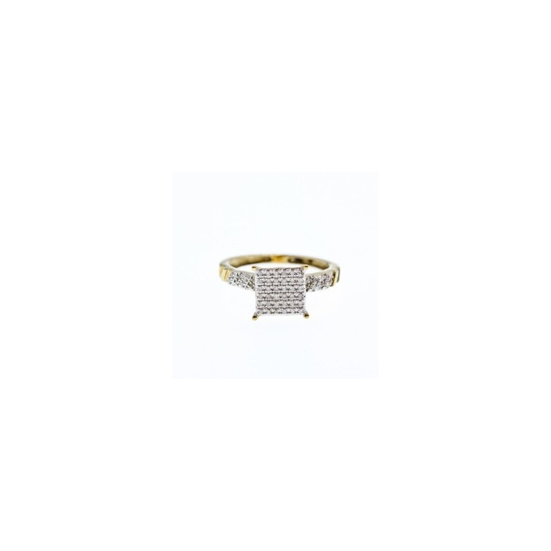 10K YELLOW GOLD DIAMONDS RING SIZE 7