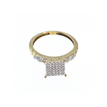 10K YELLOW GOLD DIAMONDS RING SIZE 7