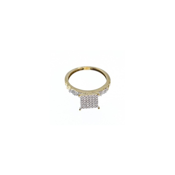 10K YELLOW GOLD DIAMONDS RING SIZE 7