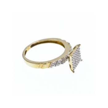 10K YELLOW GOLD DIAMONDS RING SIZE 7