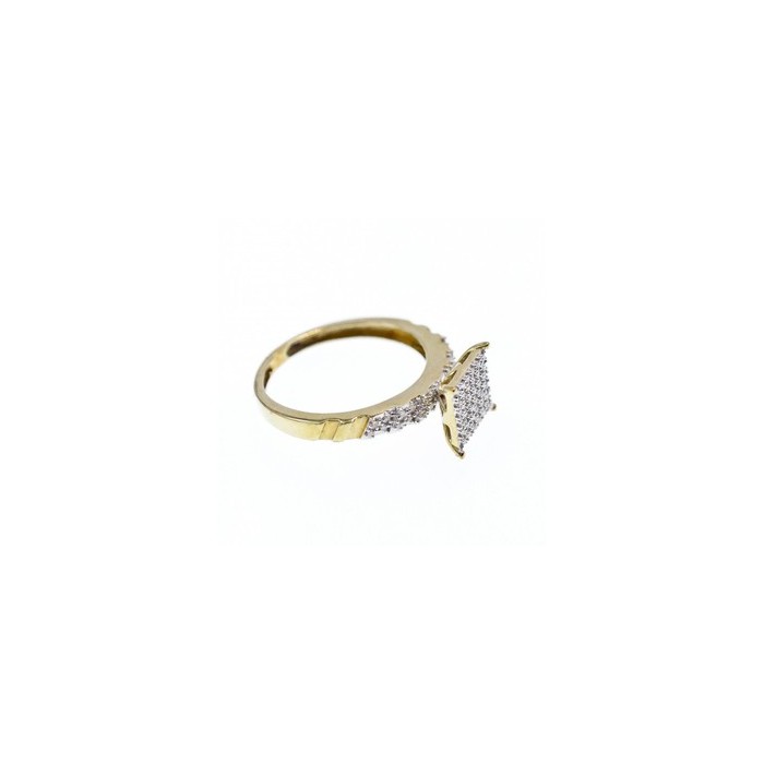 10K YELLOW GOLD DIAMONDS RING SIZE 7