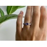 925 Sterling Silver Purple CZ Ring Size 6.5