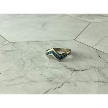 Vintage 925 Sterling Silver Malachite Mosaic Ring Size 6