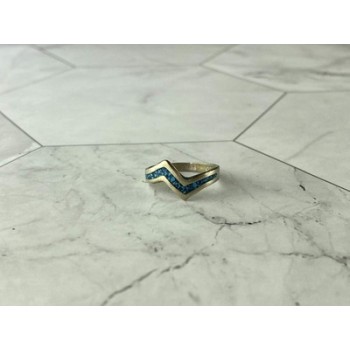 Vintage 925 Sterling Silver Malachite Mosaic Ring Size 6