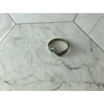 Vintage 925 Sterling Silver Malachite Mosaic Ring Size 6