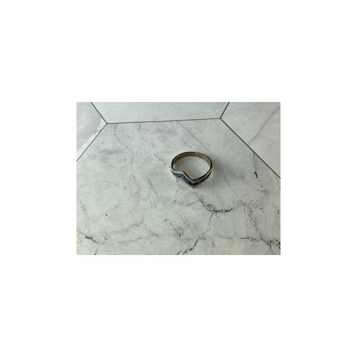 Vintage 925 Sterling Silver Malachite Mosaic Ring Size 6