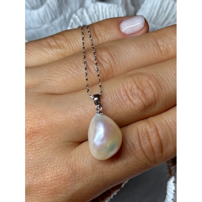 925 STERLING SILVER FRESH WATER NECKLACE LENGTH 18 Inch