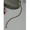14K YELLOW GOLD ELEGANT BRACELET DIAMONDS LENGTH 7 inch