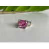 925 Sterling Silver Pink CZ Ring Size 8