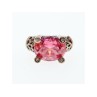 925 Sterling Silver Pink CZ Ring Size 8