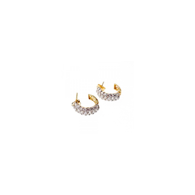 14K YELLOW GOLD CZ SHINE EARRINGS