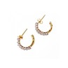 14K YELLOW GOLD CZ SHINE EARRINGS