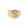 925 STERLING SILVER GOLD PLATED CZ MEN'S RING SIZE 12