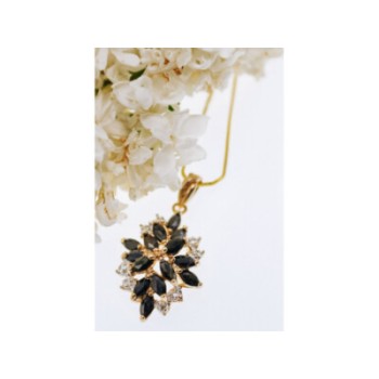 925 STERLING SILVER GOLD PLATED SAPPFIRES 