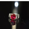 925 Sterling Silver Pink Topaz Ring Size 7