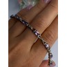 925 Sterling Silver Amethyst Bracelet Length 7.5