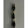 925 Sterling Silver Green Nephrite Bracelet Length 7.5