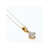 10/14 YELLOW GOLD WHITE SAPPHIRE CHAIN WITH PENDANT
