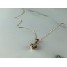 10/14 YELLOW GOLD WHITE SAPPHIRE CHAIN WITH PENDANT