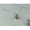 10/14 YELLOW GOLD WHITE SAPPHIRE CHAIN WITH PENDANT