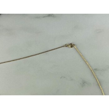 10/14 YELLOW GOLD WHITE SAPPHIRE CHAIN WITH PENDANT